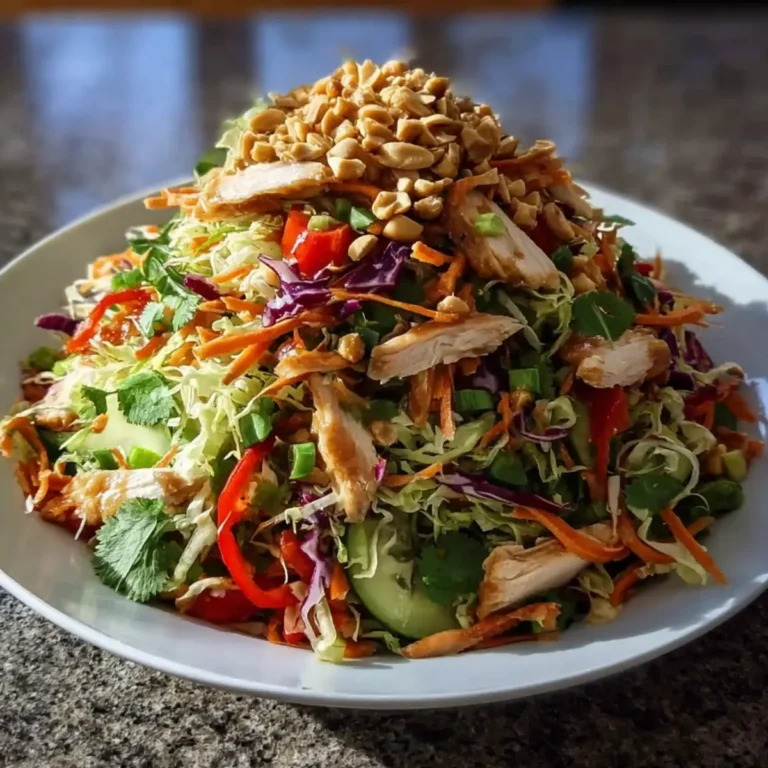 Thai Hähnchensalat mit Erdnussdressing