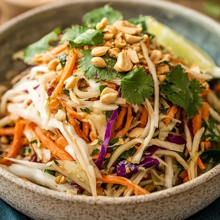 Thai Krautsalat mit Erdnuss Limetten Dressing
