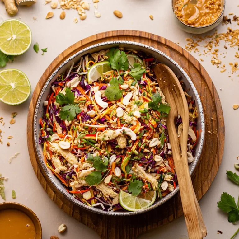 Thailändischer Hähnchensalat mit Erdnussdressing