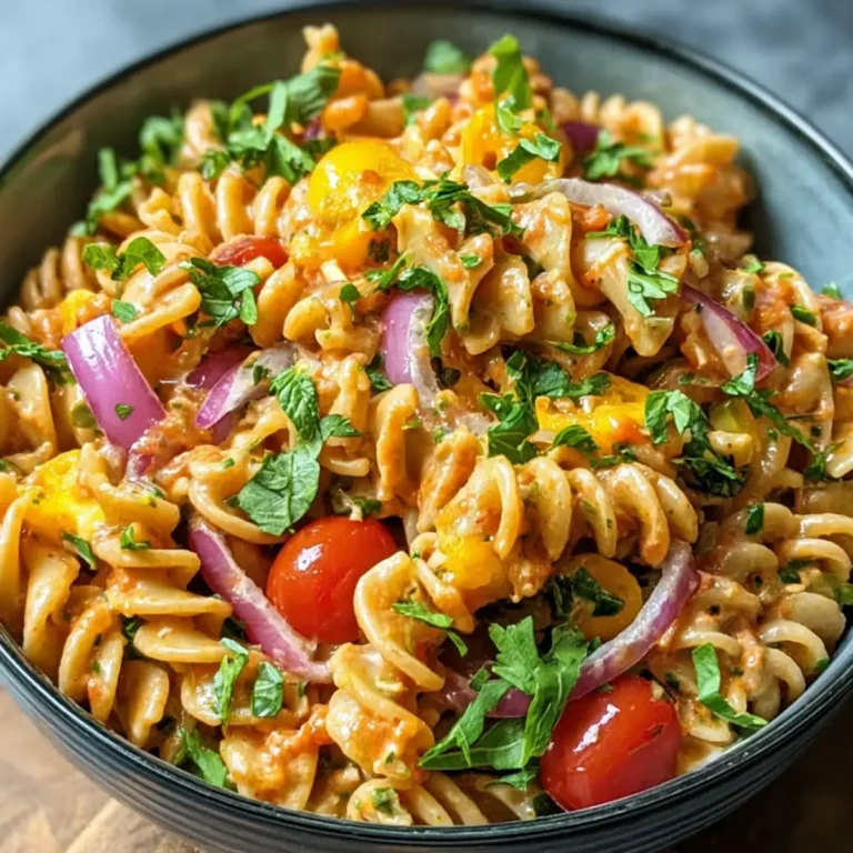 Veganer Ranch Nudelsalat
