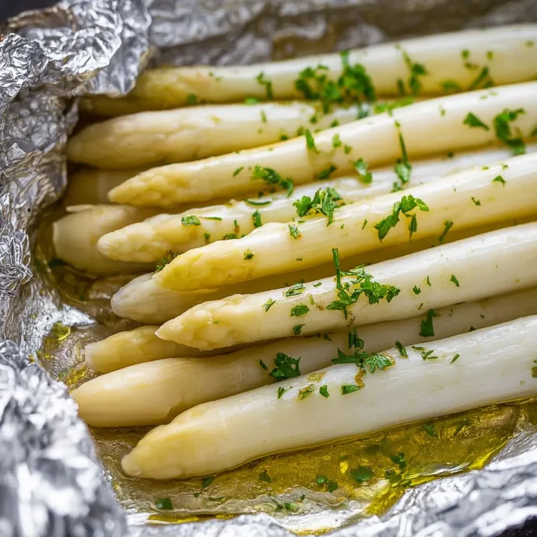 Weißer Spargel im Ofen