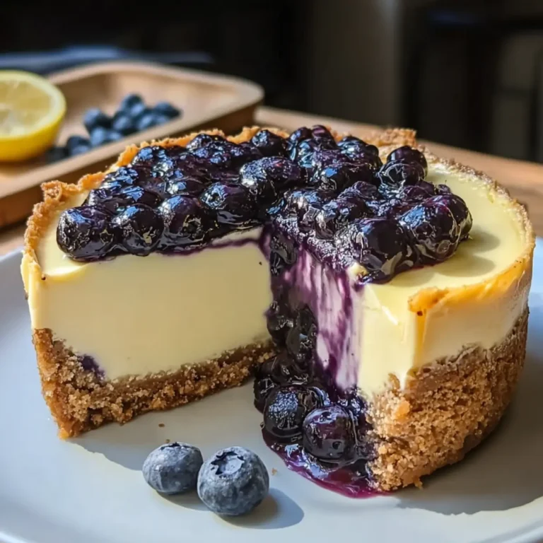 Zitronen Blaubeer Cheesecake
