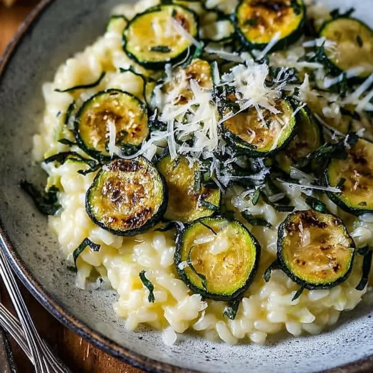 Zitronen Parmesan Zucchini Risotto