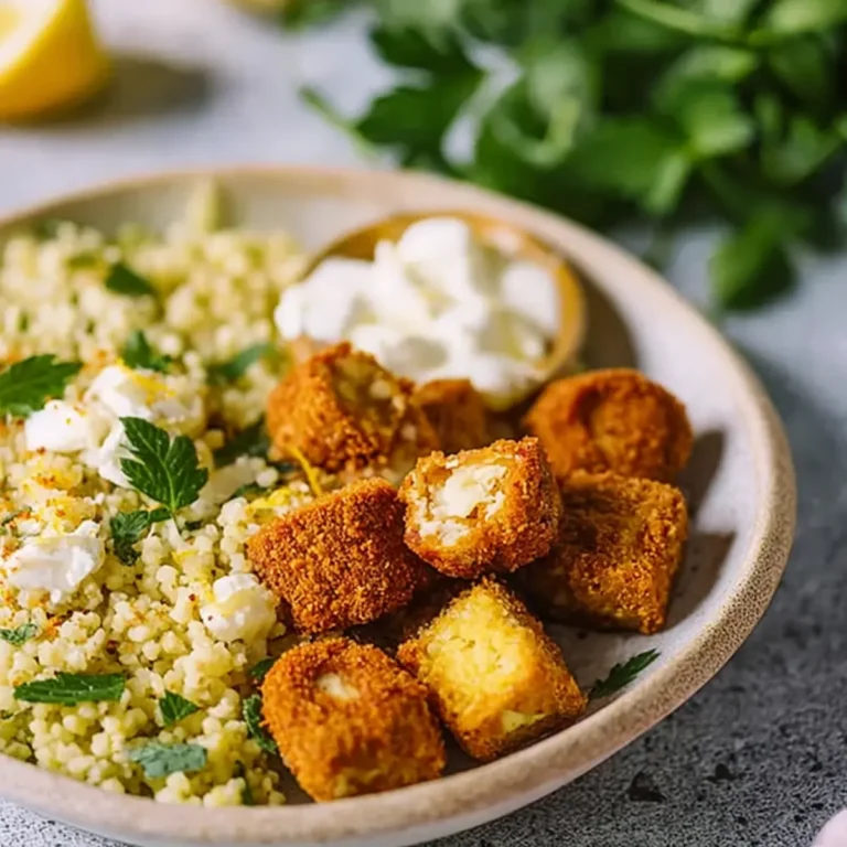 Zitronenbulgur mit Knuspertofu