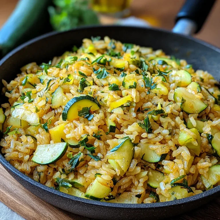 Zucchini Reis Pfanne