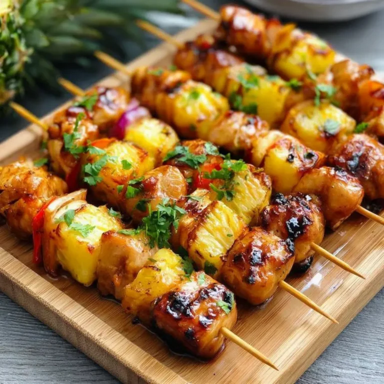 Ananas Hähnchenspieße