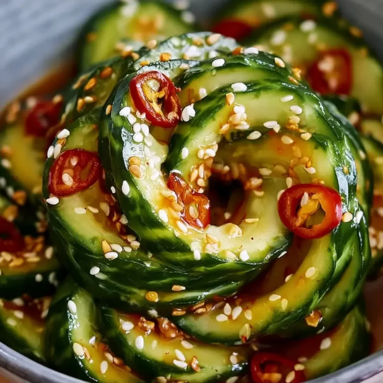 Asiatischer Gurkensalat mit Chili & Sesam