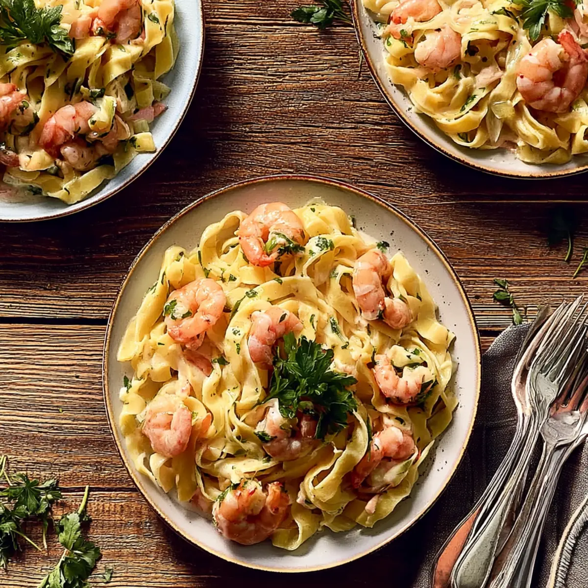 Bandnudeln mit Scampi