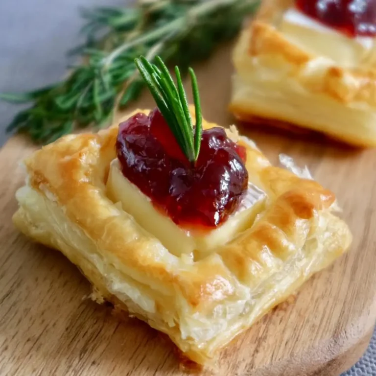 Blätterteig Häppchen mit Camembert