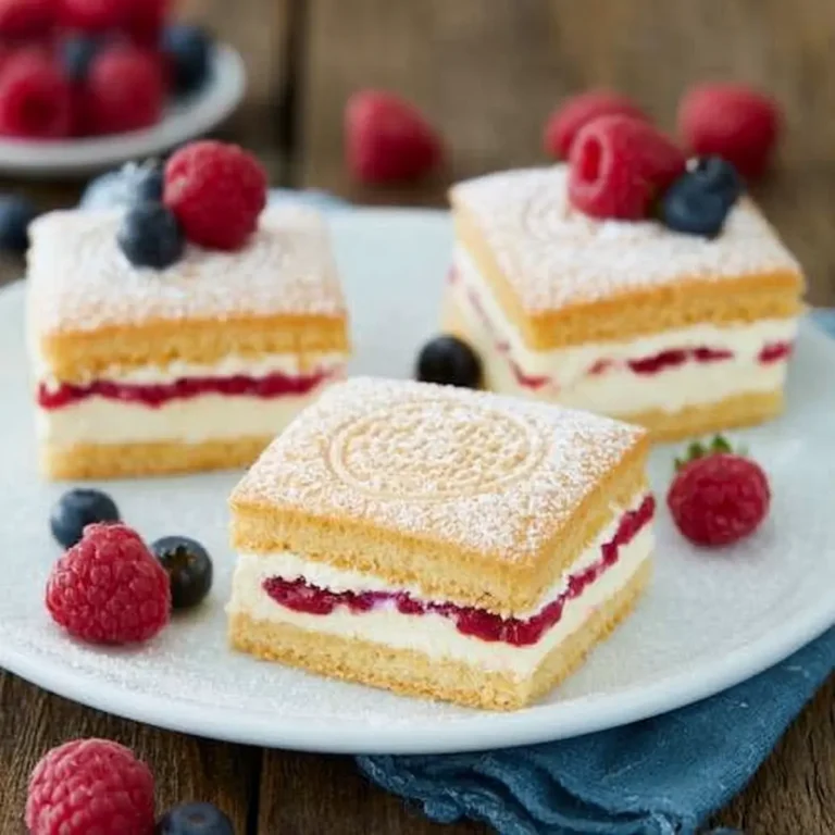 Butterkekskuchen mit Beeren