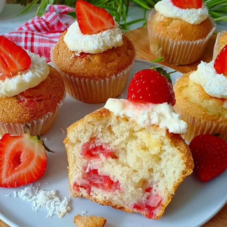 Erdbeer Kokos Muffins