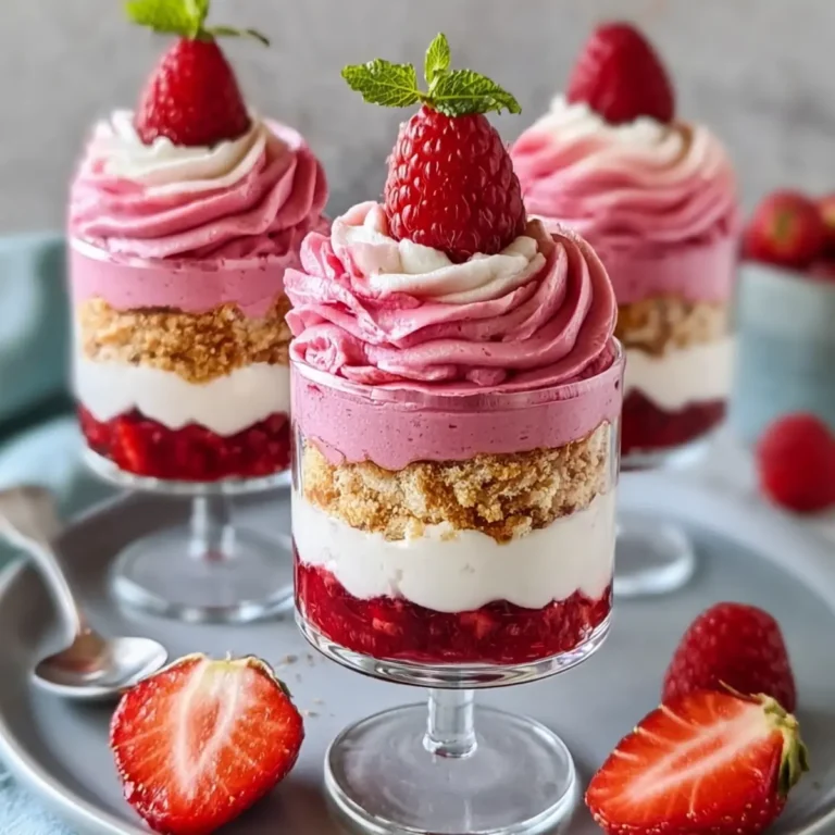 Erdbeerkäsekuchen Parfait Becher