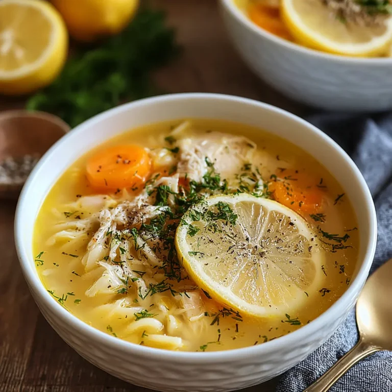 Griechische Zitronen Hähnchensuppe