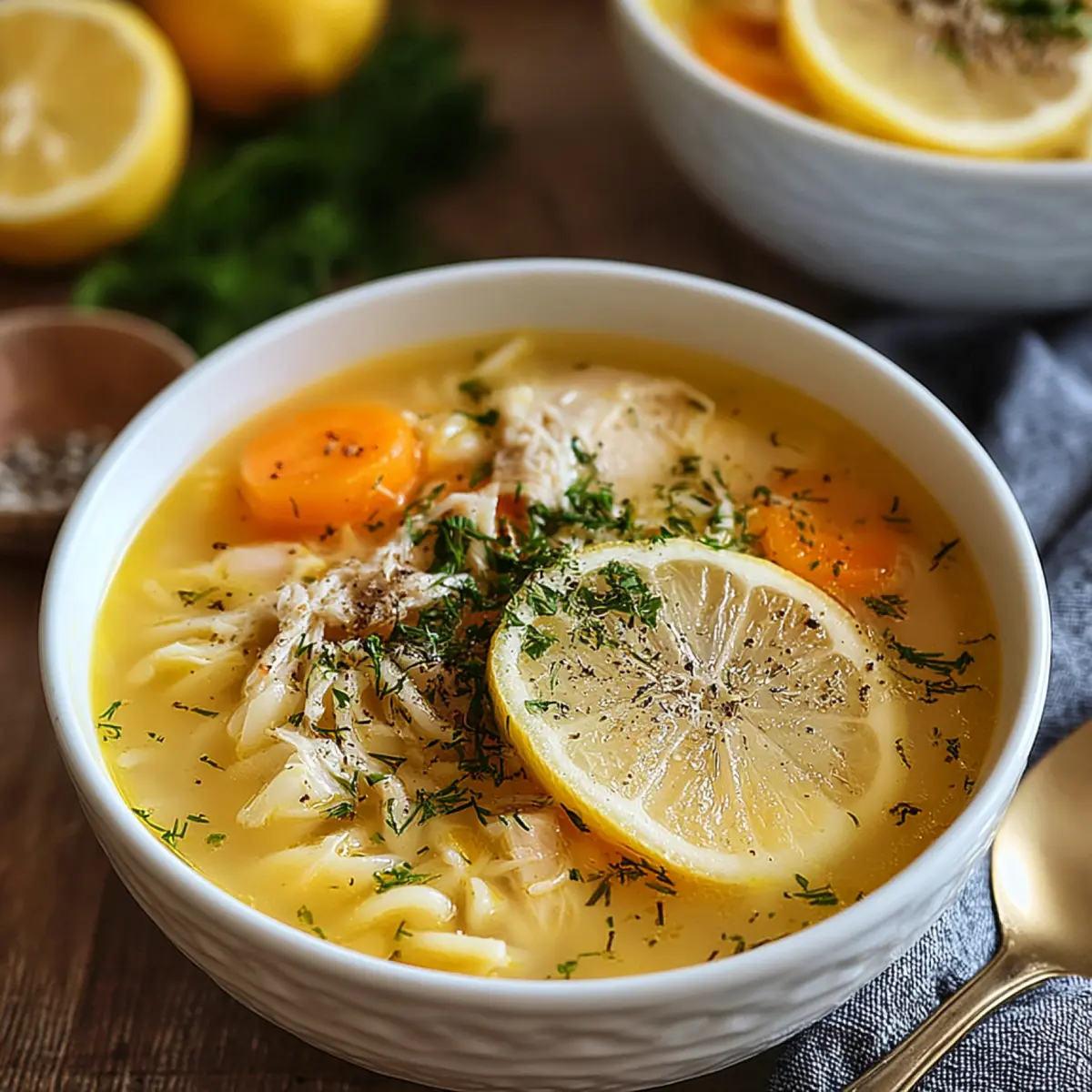 Griechische Zitronen Hähnchensuppe