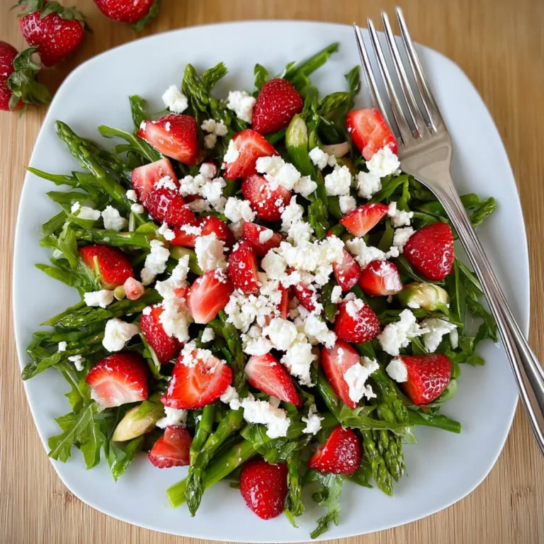 Grüner Spargelsalat mit Erdbeeren