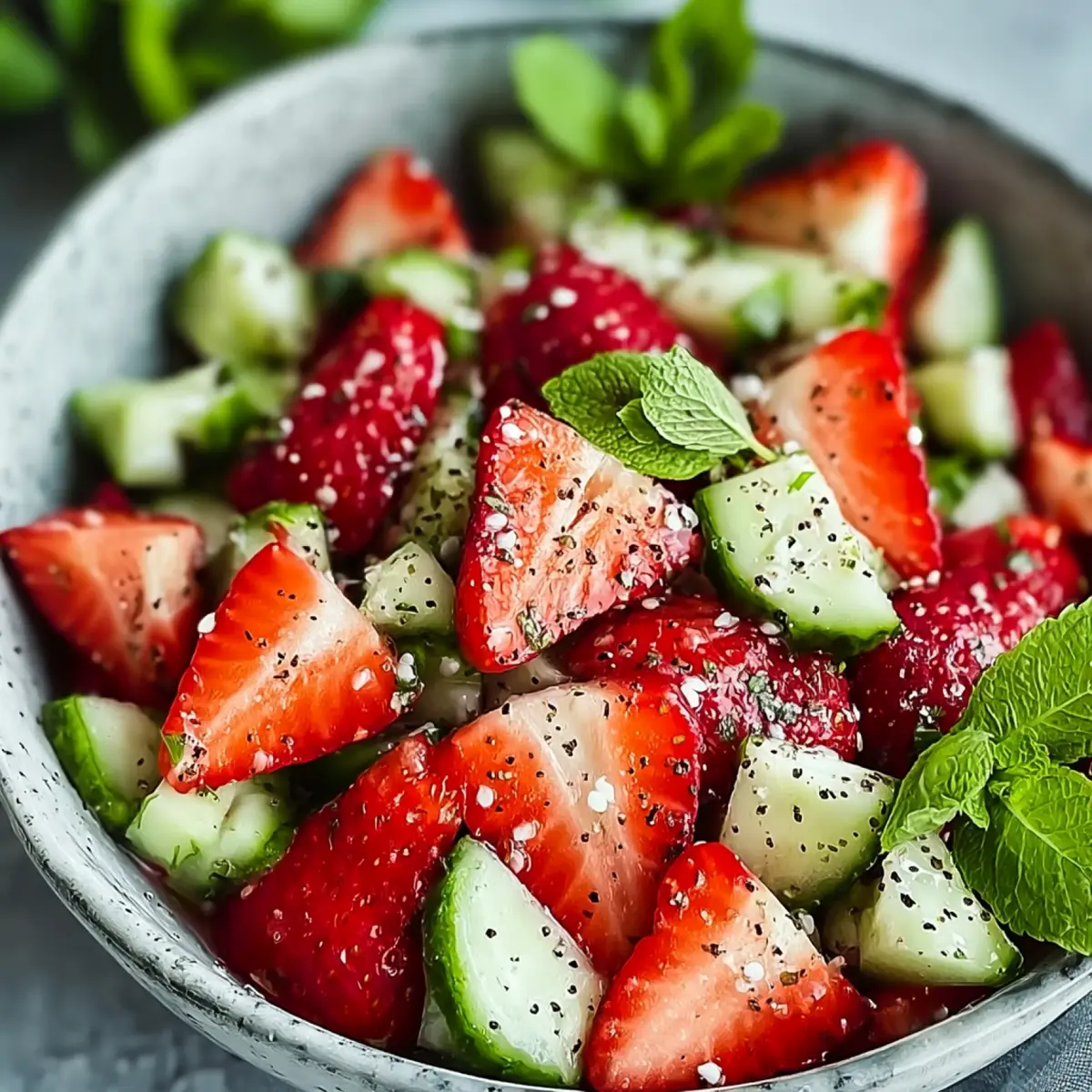 Gurken Erdbeersalat
