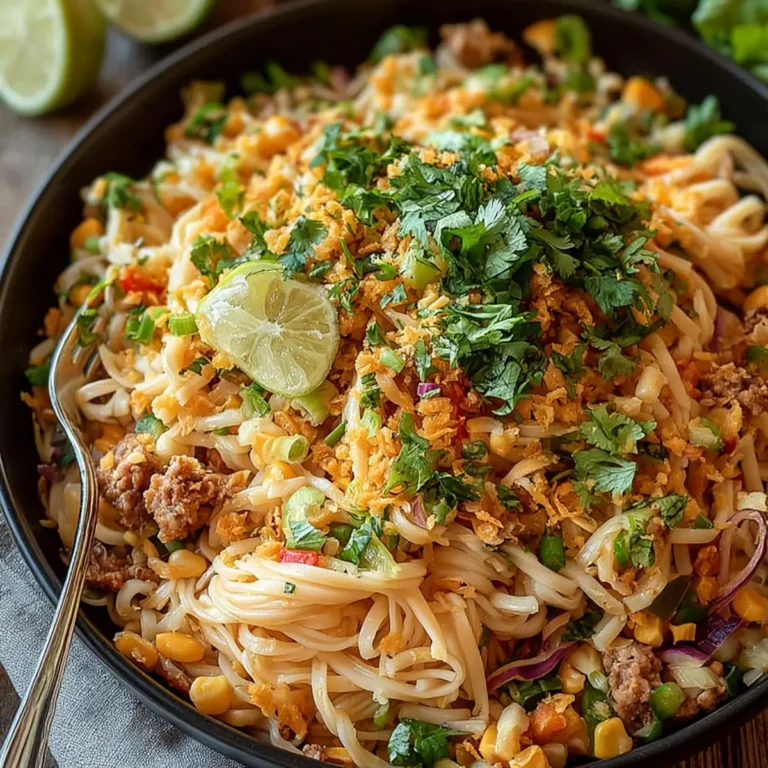 Limetten Crunch Nudelsalat