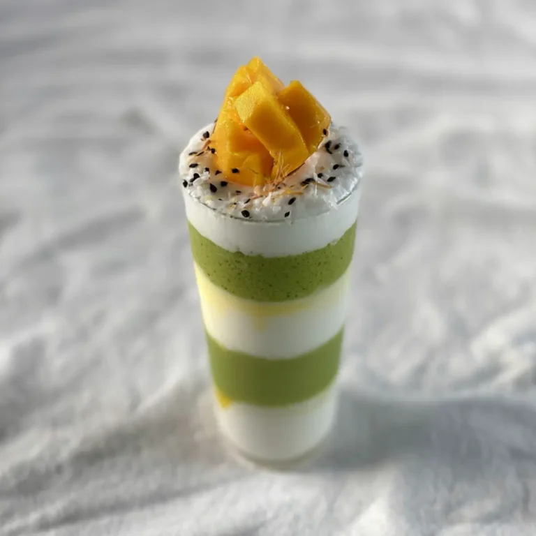 Mango Sticky Rice Matcha Latte