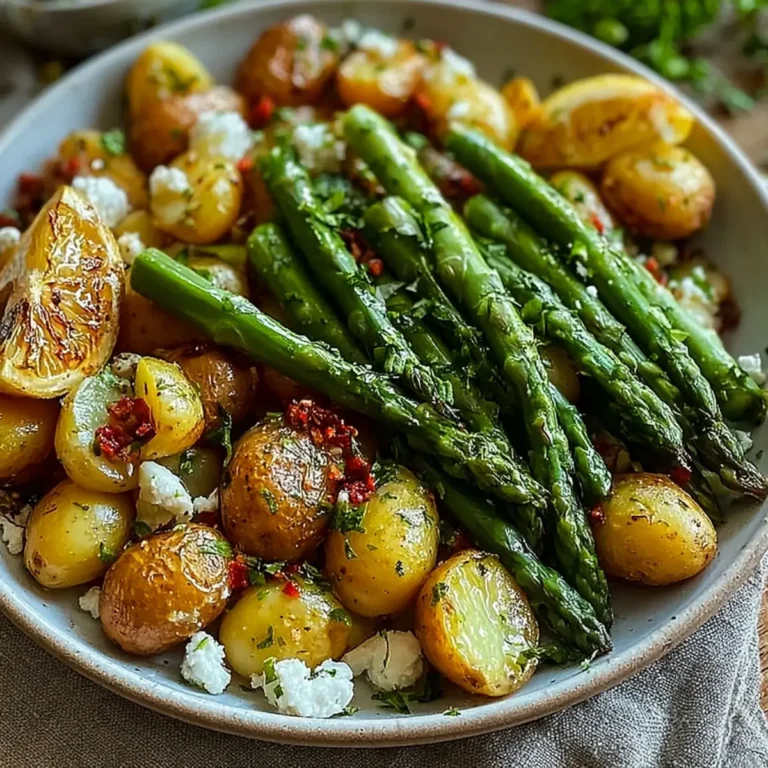 Ofenkartoffeln mit grünem Spargel