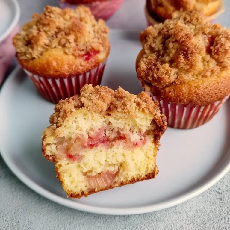 Rhabarber Crumble Muffins