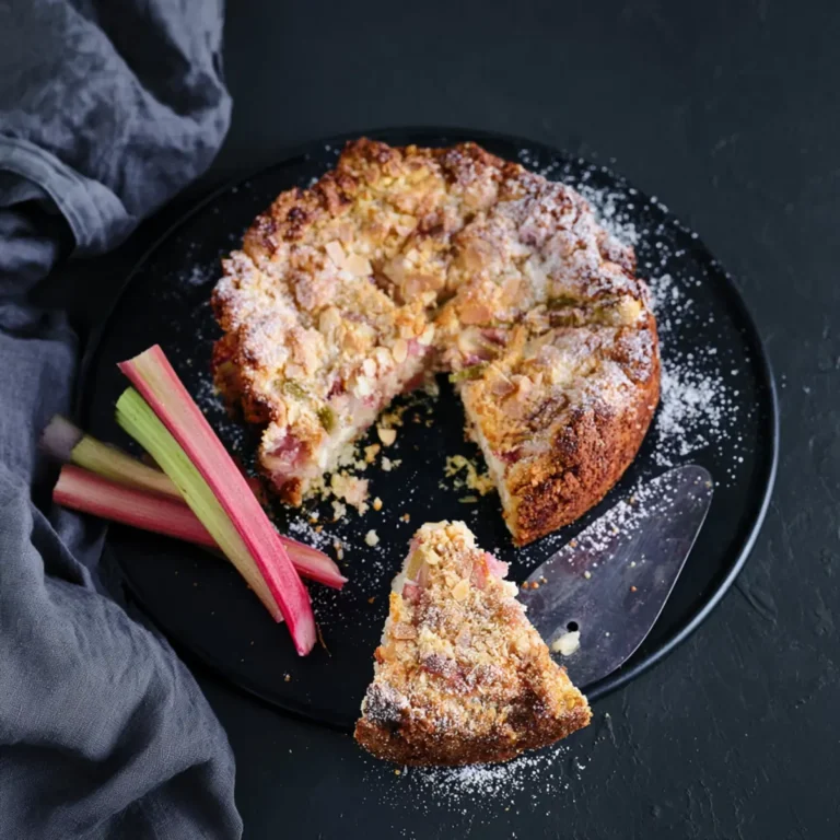 Rhabarber Mandel Kuchen