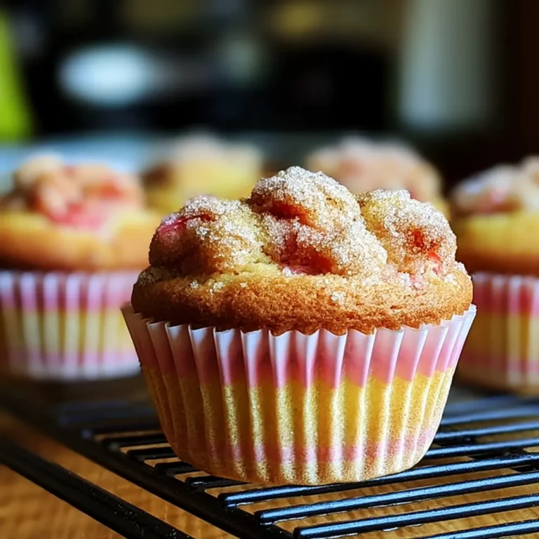 Rhabarber Muffins mit Zimtzucker