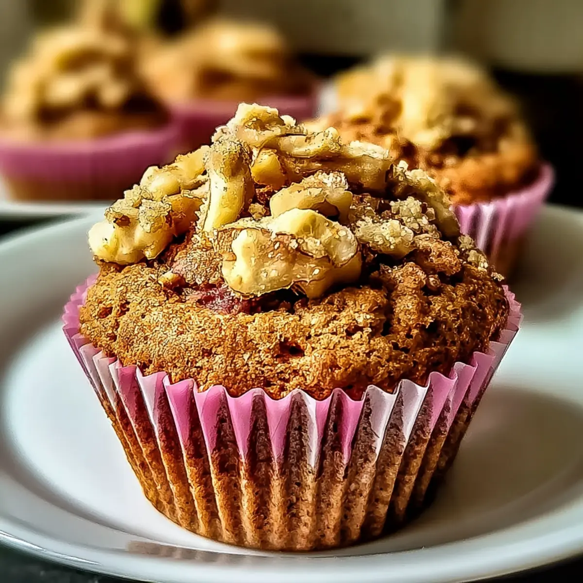 Rhabarber Nuss Muffins