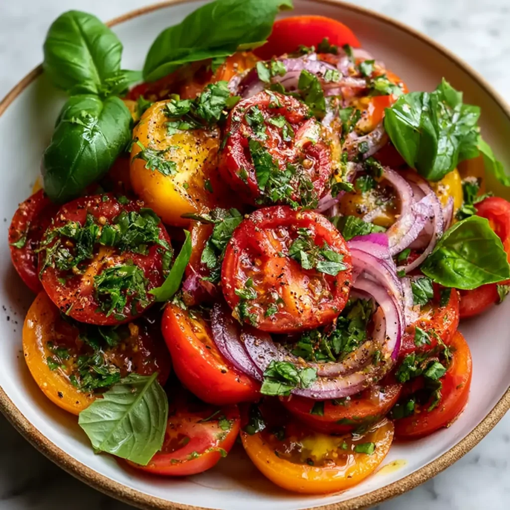 Basilikum Tomaten Salat