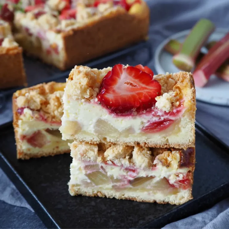Erdbeer Rhabarber Käsekuchen