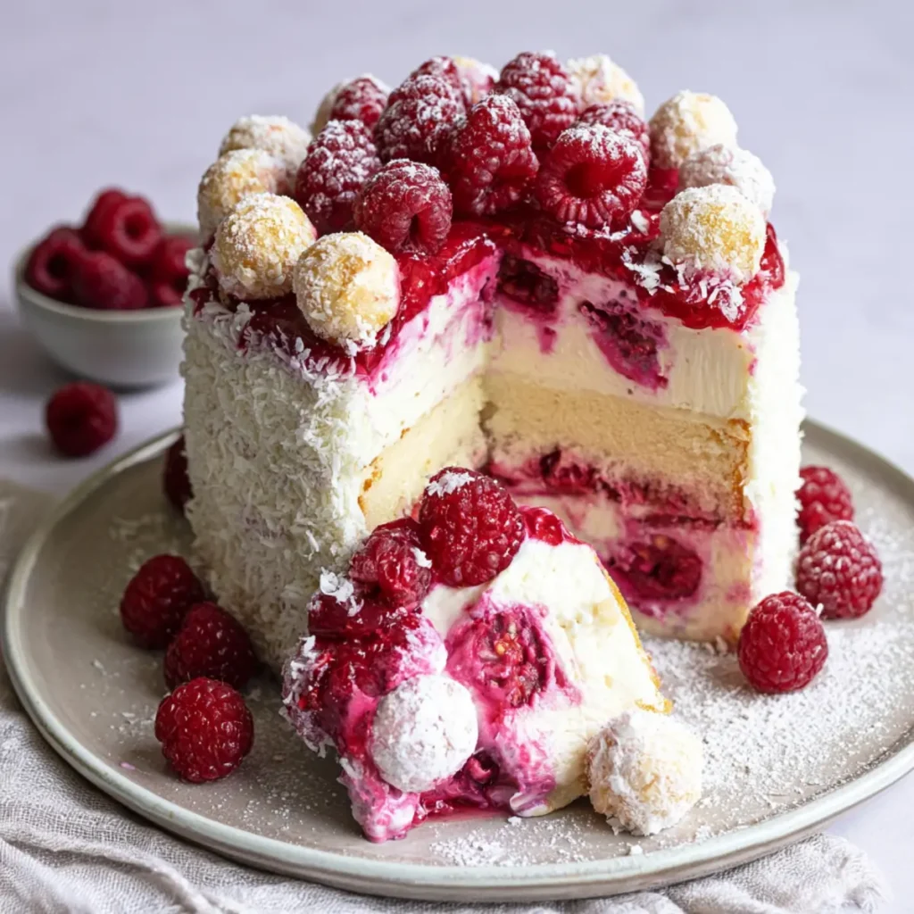 Himbeer Raffaello Torte