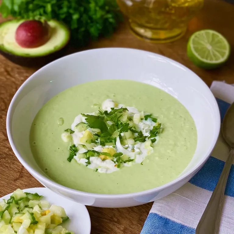 Kalte Avocado Gurken Suppe