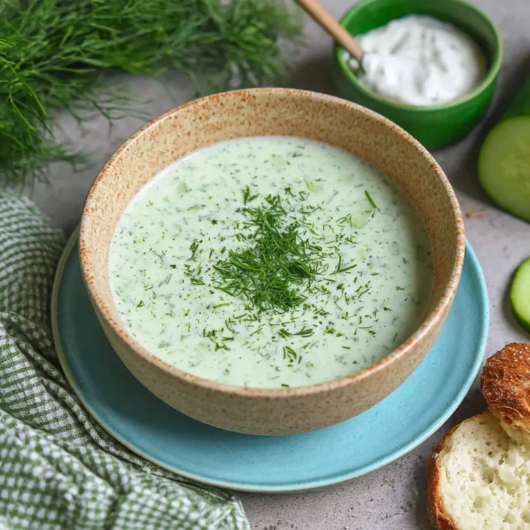 Kalte Gurkensuppe mit Dill