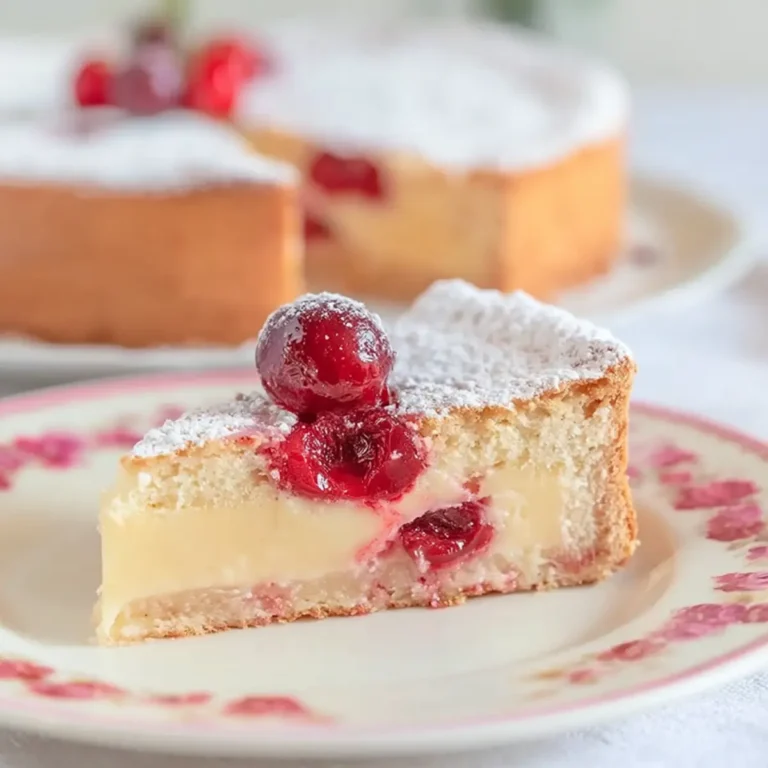 Kirschkuchen mit Pudding
