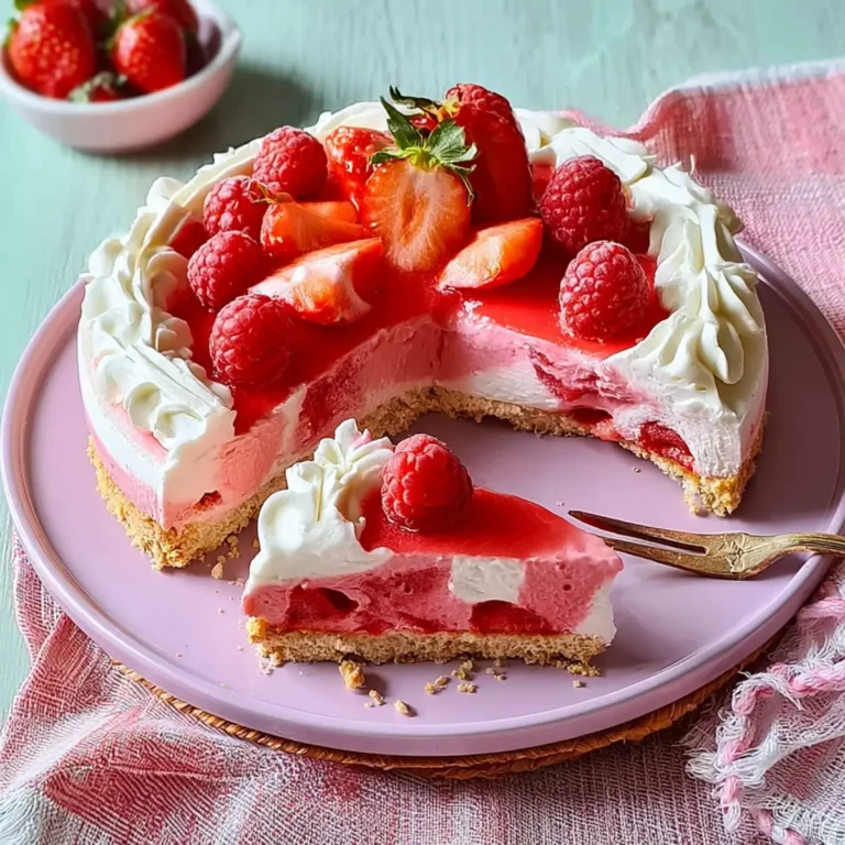 Pudding Erdbeerkuchen ohne Backen
