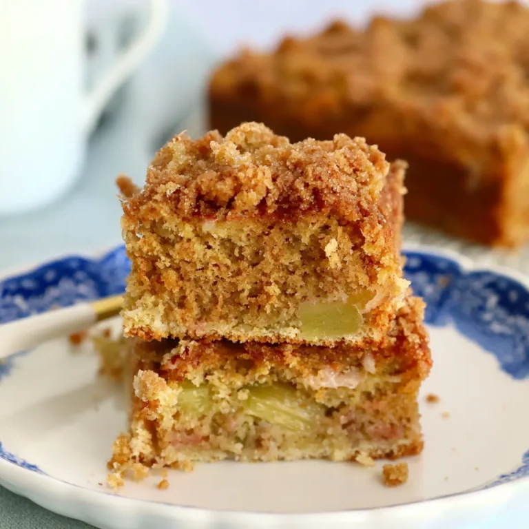 Rhabarber Kaffeekuchen