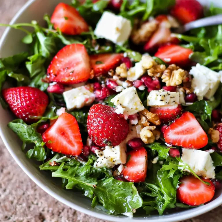 Salat mit Erdbeeren