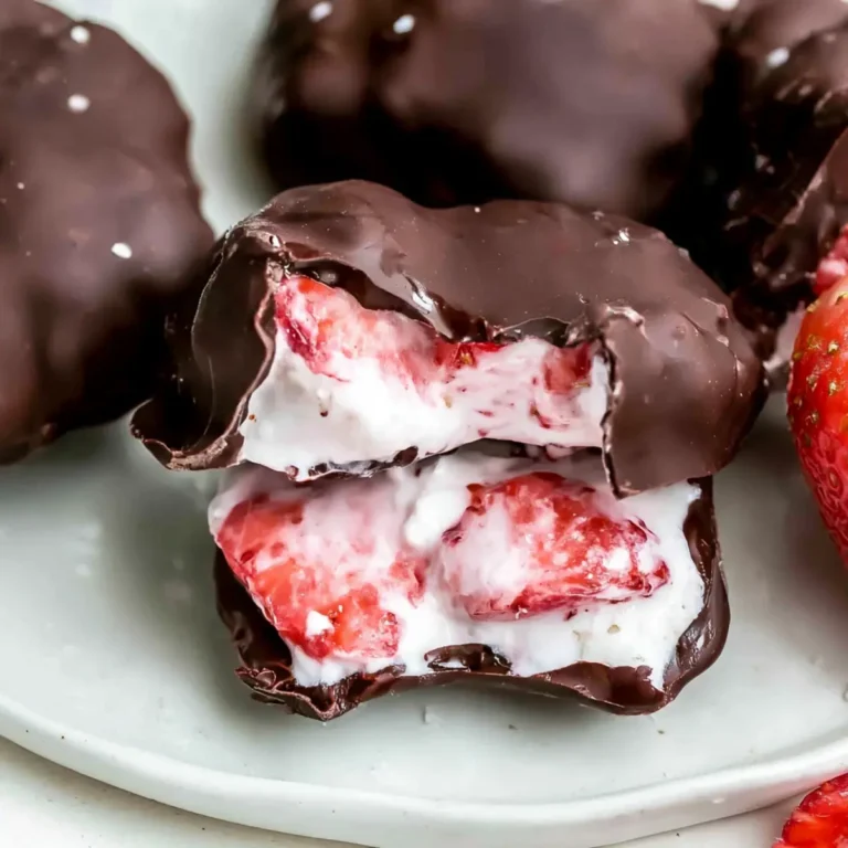 Schoko Erdbeer Frozen Joghurt Bites