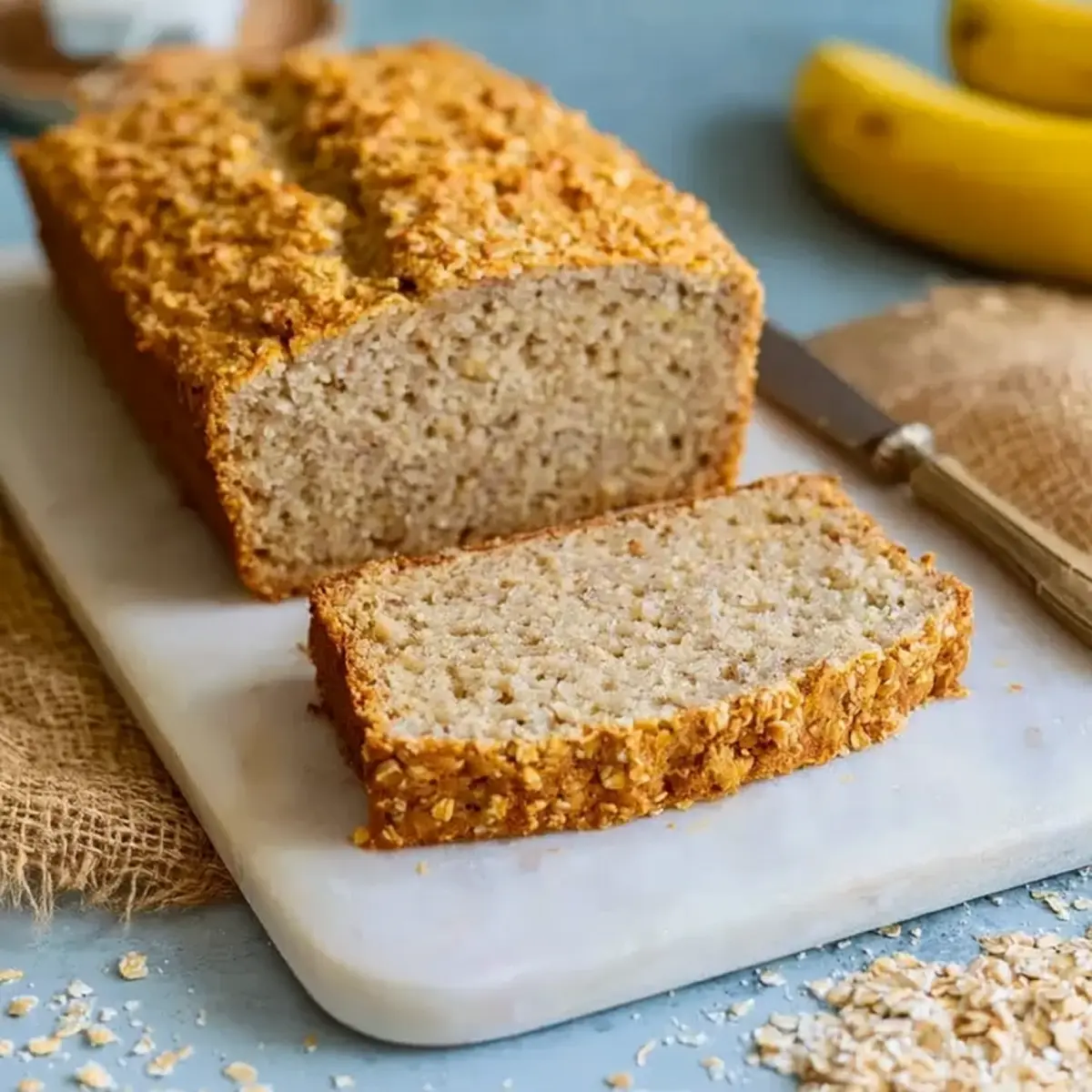 Bananenbrot mit Haferflocken