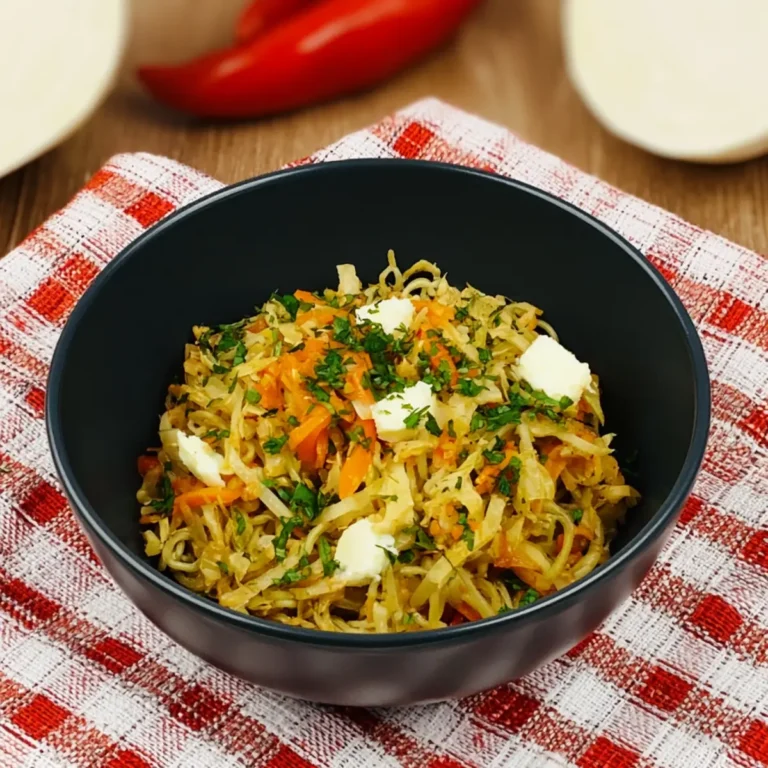 Bratnudeln mit Spitzkohl und Möhren