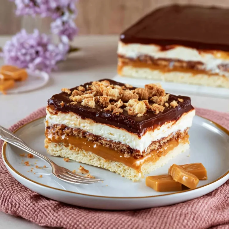 Butterkeks Kuchen ohne Backen mit Milchmädchen Karamell