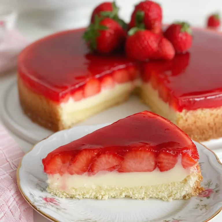 Erdbeerkuchen mit Puddingcreme