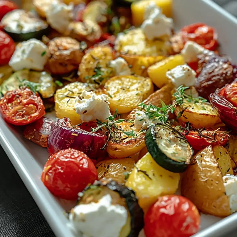 Feta Kartoffeln mit Ofengemüse