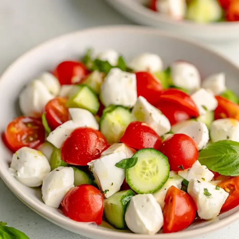 Frischer Gurken Caprese Salat