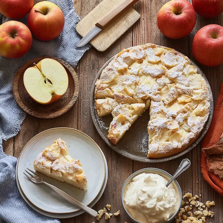 Gedeckter Apfelkuchen