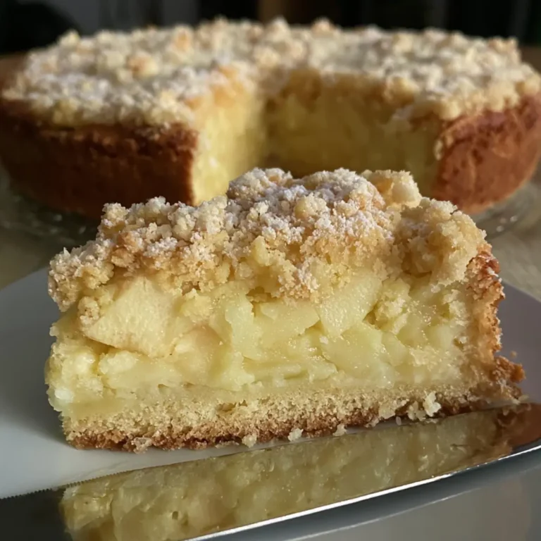 Gedeckter Apfelkuchen mit Streuseln