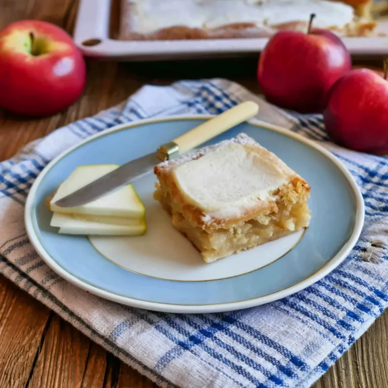 Gedeckter Apfelkuchen vom Blech