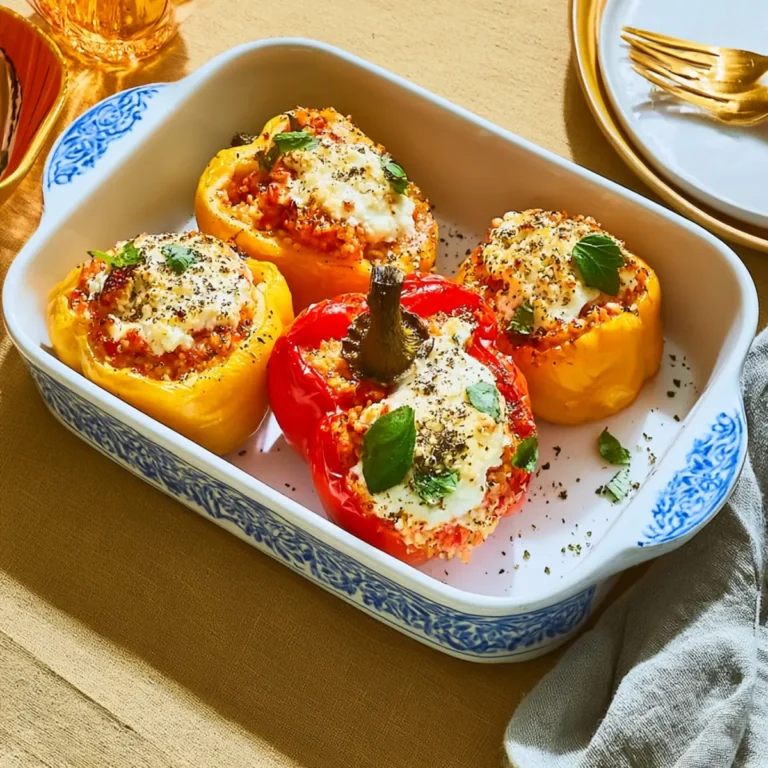 Gefüllte Paprika mit Reis und Feta