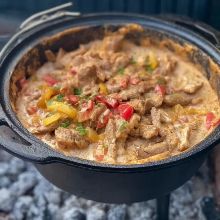 Gyros mit Metaxa Sauce aus dem DutchOven