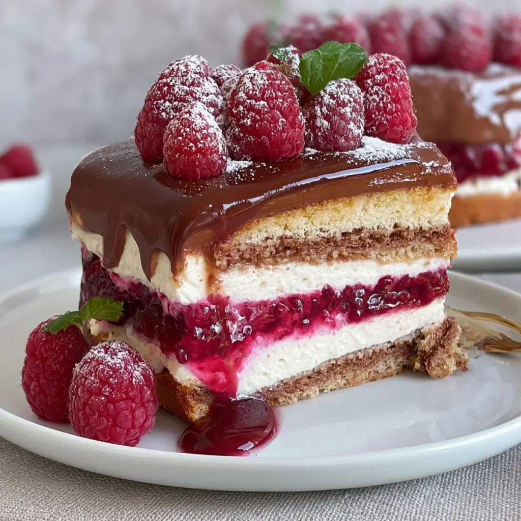 Himbeer Frischkäse Torte Schoko