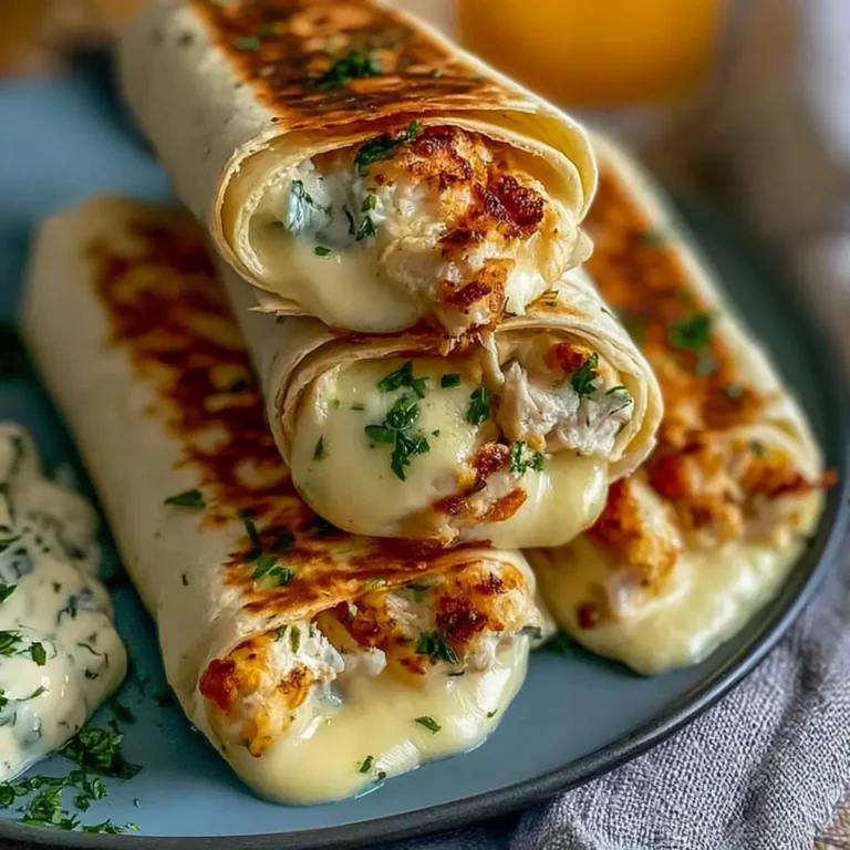 Low Carb Käse Knoblauch Hähnchen Wraps